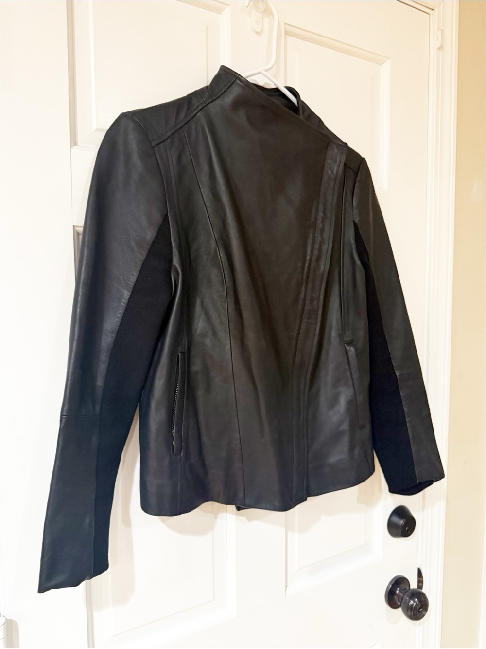 CHELSEA 28 Genuine Leather MOTO BIKER Jacket BLACK size M Nordstrom - Picture 6 of 11